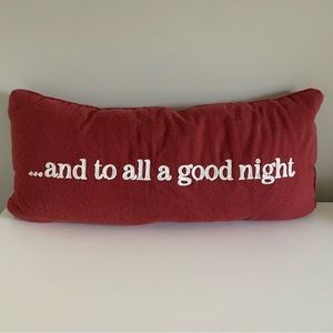 🎄🎅🏻🎁”…and to all a good nigh”red Christmas decor throw decorative pillow